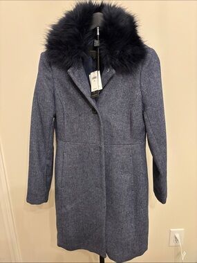 NWT Navy Pea Coat Banana Republic